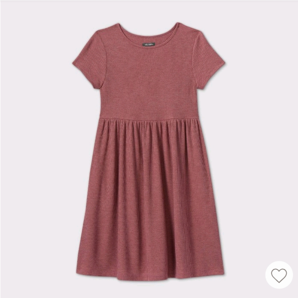 Wild Fable Short Sleeve Waffle Knit Babydoll Dress